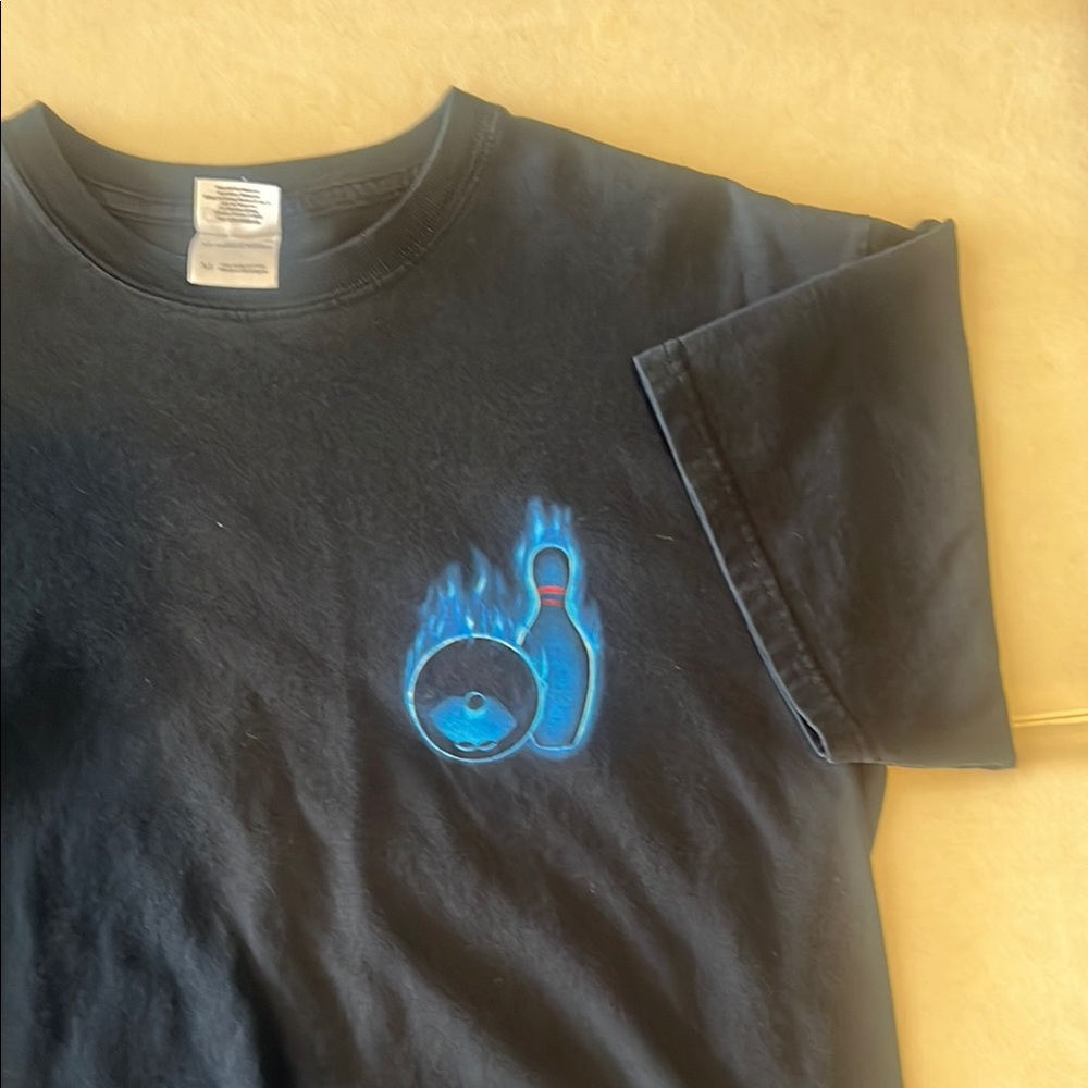 Graphic Tee with Bowling Design